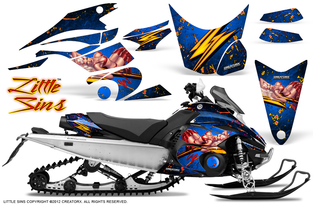 Yamaha FX Nytro 2010 Graphics Kit Little Sins Blue